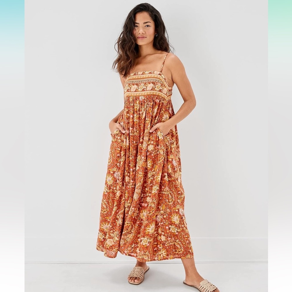 American Eagle Outfitters Tie-Back Midi Dress